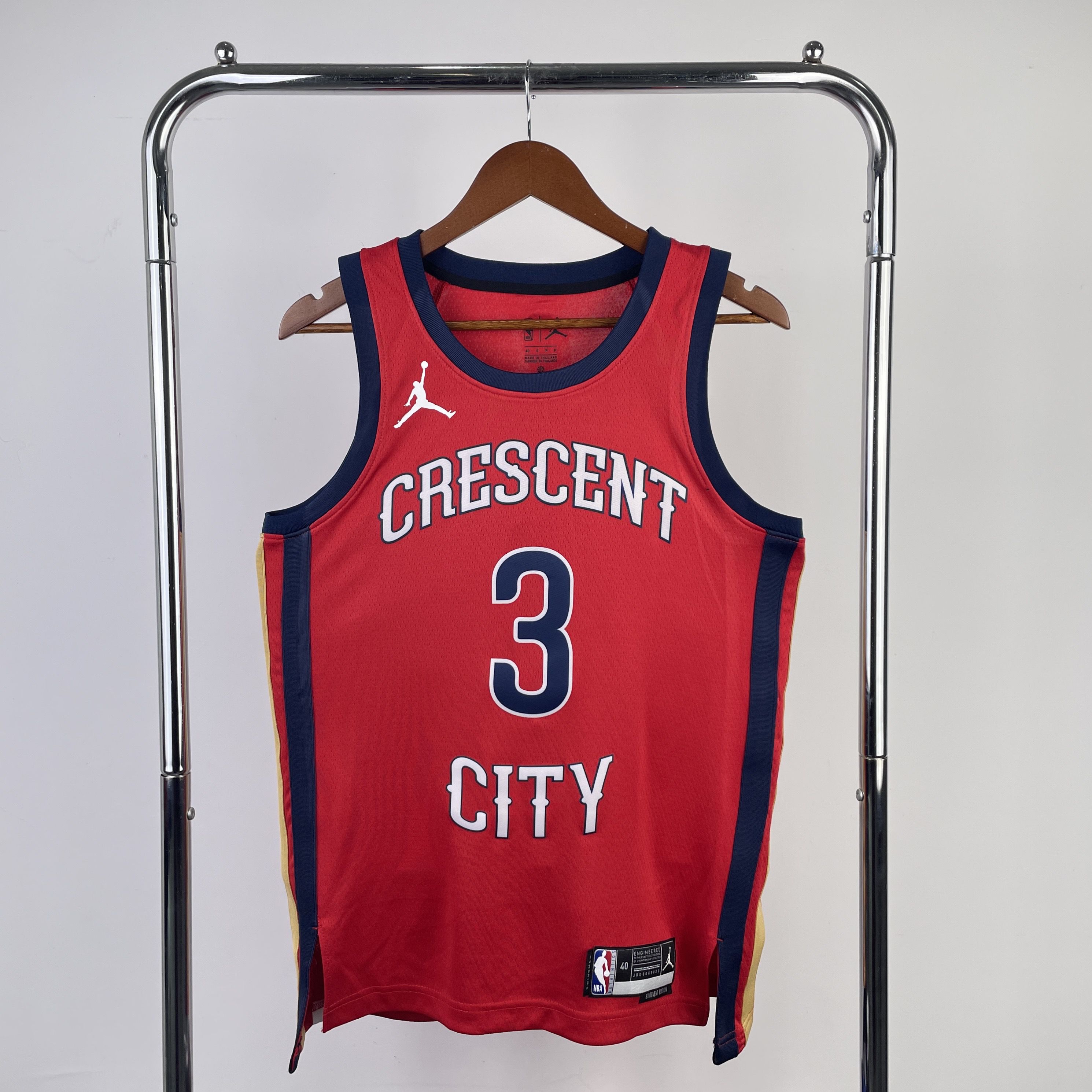 Men New Orleans Pelicans #3 Mccollum Red Season Jordon 2024 NBA Jersey->new orleans pelicans->NBA Jersey